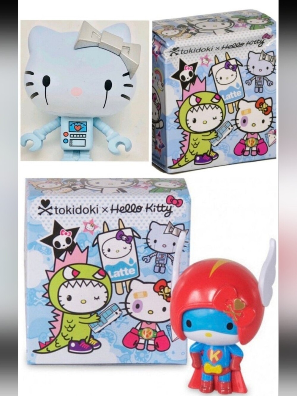 Tokidoki Hello Kitty Blind Box Series 1 Superhero Robot Vinyl Figure Rare NEW 2